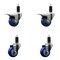 Service Caster 3'' Blue Poly Swivel 1-1/4'' Expanding Stem Caster Set 2 Total Lock Brakes, 4PK SCC-EXTTL20S314-PPUB-BLUE-2-S-2-114 - alternate 1